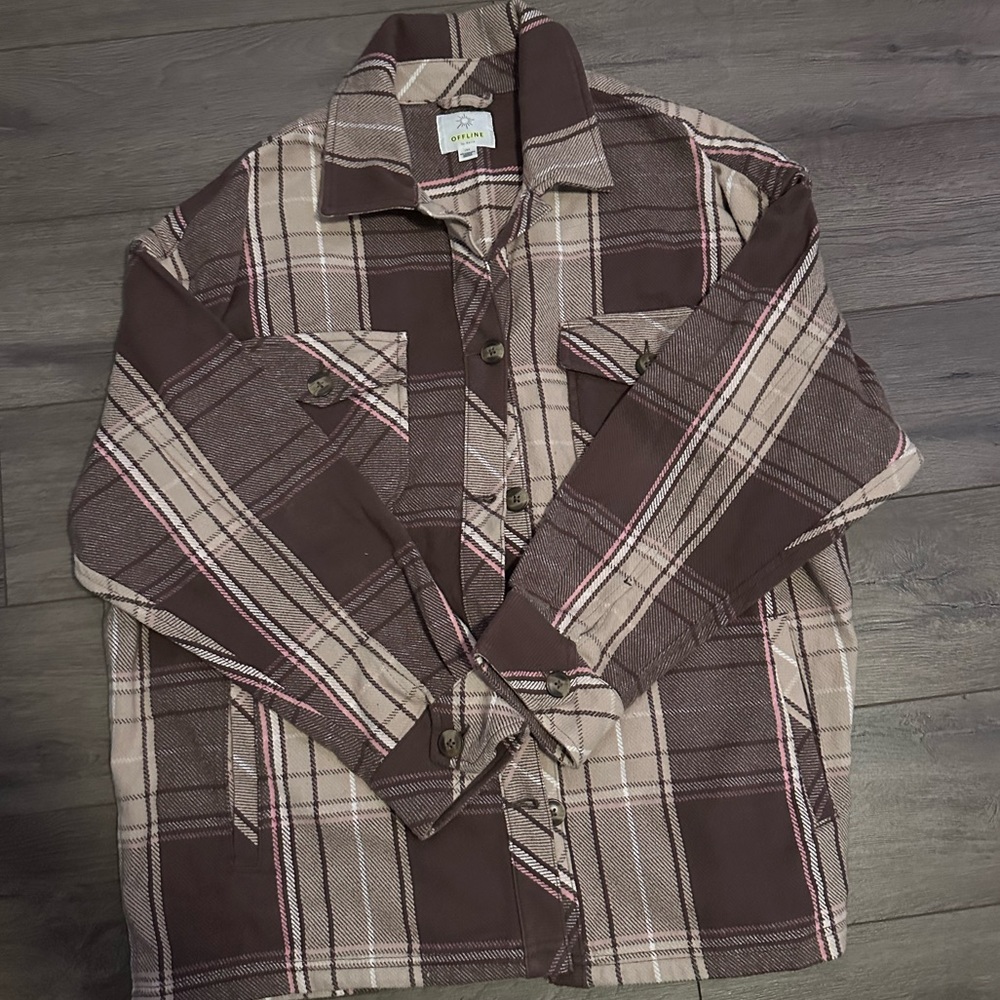 Aerie OFFLINE Plaid Shacket